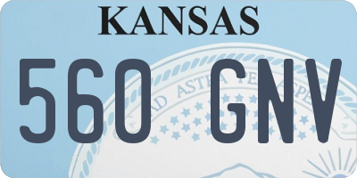 KS license plate 560GNV