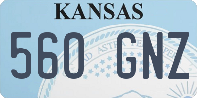 KS license plate 560GNZ