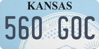 KS license plate 560GOC