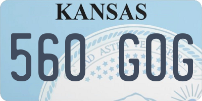 KS license plate 560GOG