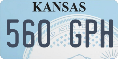 KS license plate 560GPH