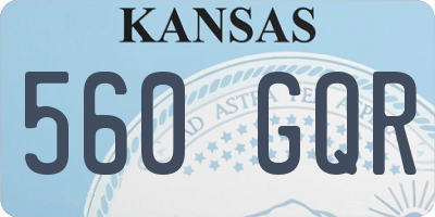 KS license plate 560GQR