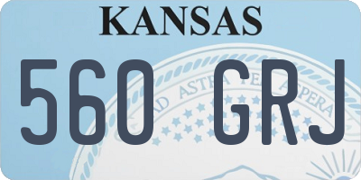 KS license plate 560GRJ