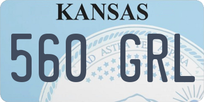 KS license plate 560GRL