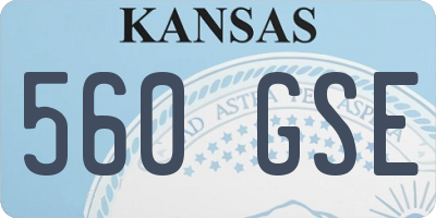 KS license plate 560GSE