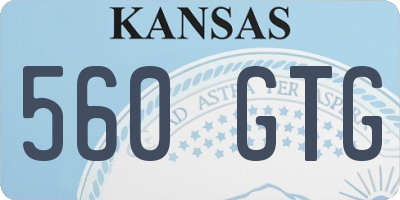 KS license plate 560GTG
