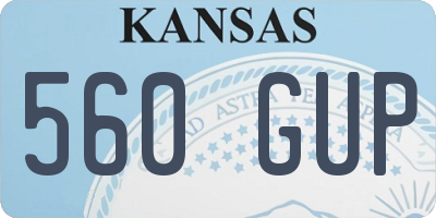 KS license plate 560GUP