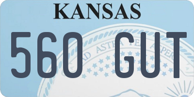 KS license plate 560GUT