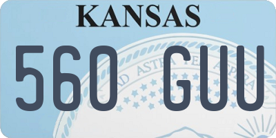 KS license plate 560GUU