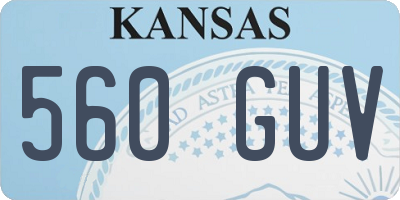 KS license plate 560GUV