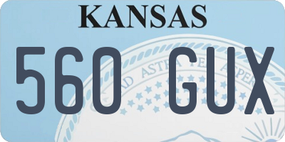 KS license plate 560GUX