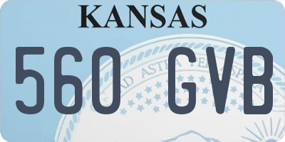 KS license plate 560GVB