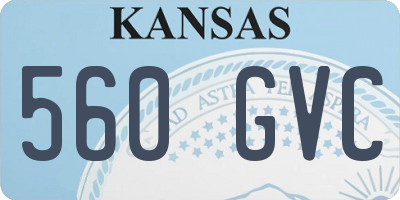 KS license plate 560GVC
