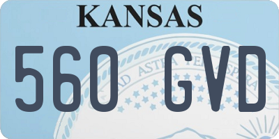 KS license plate 560GVD