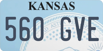 KS license plate 560GVE