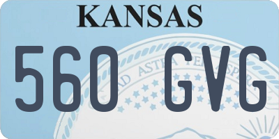 KS license plate 560GVG