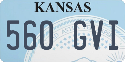 KS license plate 560GVI