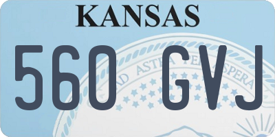 KS license plate 560GVJ