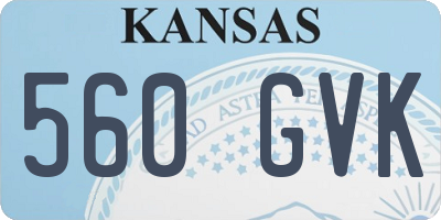 KS license plate 560GVK