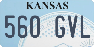 KS license plate 560GVL