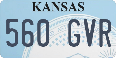 KS license plate 560GVR