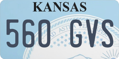 KS license plate 560GVS