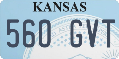KS license plate 560GVT