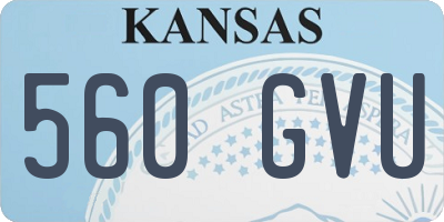 KS license plate 560GVU