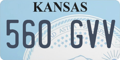 KS license plate 560GVV