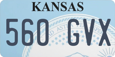 KS license plate 560GVX