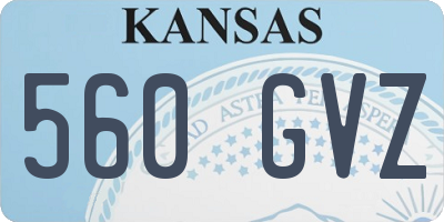 KS license plate 560GVZ