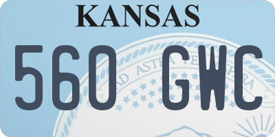 KS license plate 560GWC