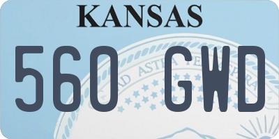 KS license plate 560GWD