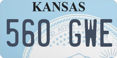 KS license plate 560GWE