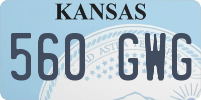 KS license plate 560GWG