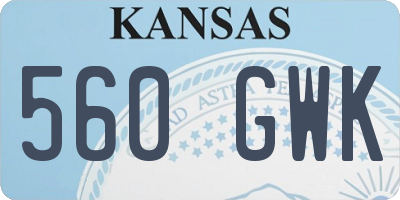 KS license plate 560GWK