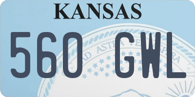 KS license plate 560GWL