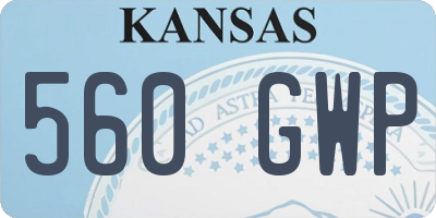 KS license plate 560GWP