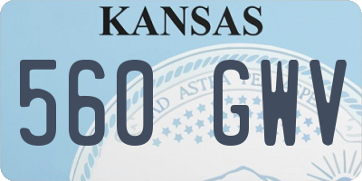 KS license plate 560GWV