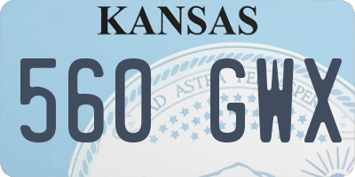 KS license plate 560GWX