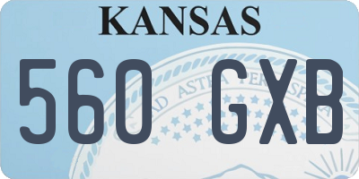KS license plate 560GXB