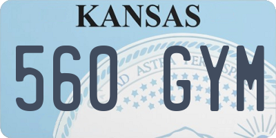 KS license plate 560GYM