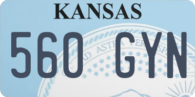 KS license plate 560GYN