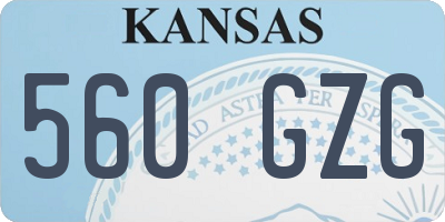 KS license plate 560GZG