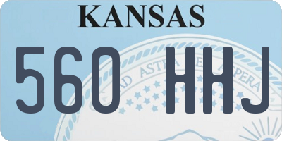 KS license plate 560HHJ