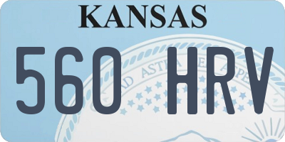 KS license plate 560HRV