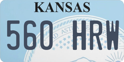 KS license plate 560HRW