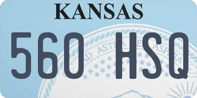 KS license plate 560HSQ