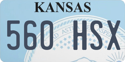 KS license plate 560HSX