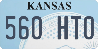 KS license plate 560HTO